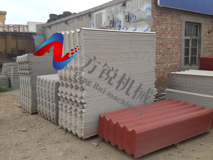 Asbestos tile production line