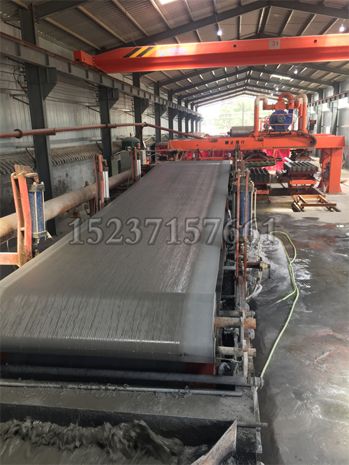 Asbestos tile production line