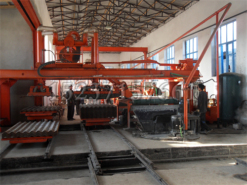 Asbestos tile machine