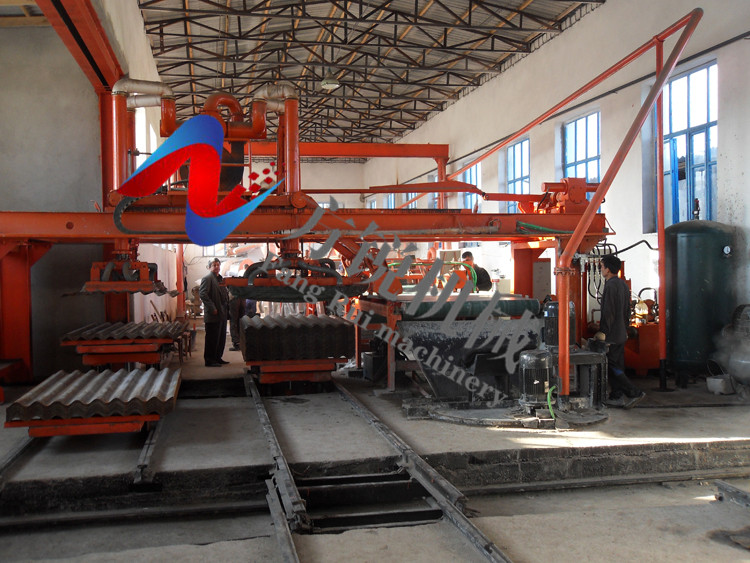 Asbestos tile machine